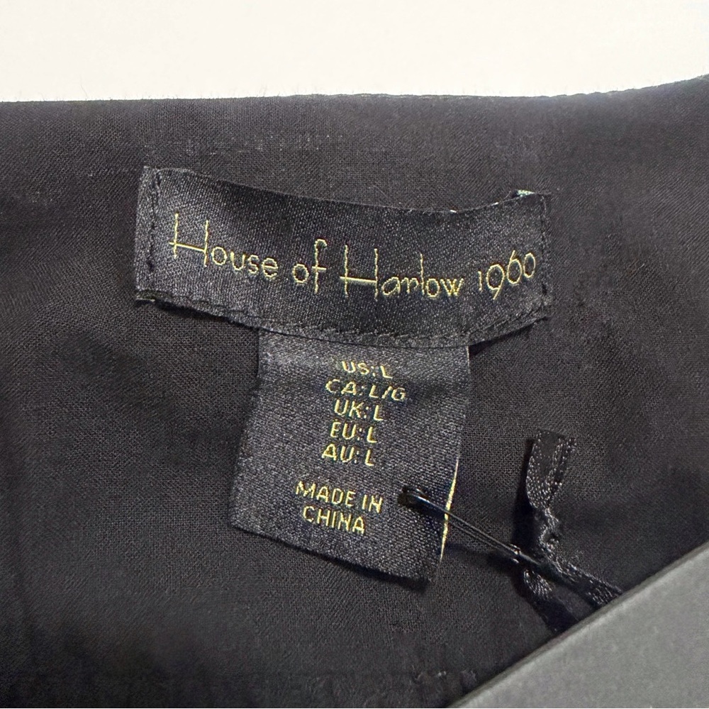NEW House of Harlow Puff Sleeve Cotton Poplin Crop Top - Picture 8 of 11